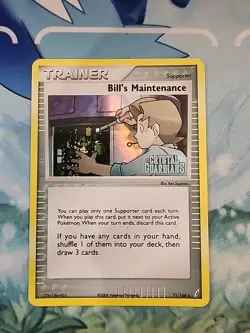 Pokemon Crystal Guardians Bill's Maintenance Reverse Holo Stamped MP/DMG - Image 1