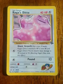 Koga's Ditto Holo Rare Gym Challenge 010/132 Pokemon Gym Challenge - Image 2