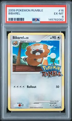 2009 POKEMON RUMBLE #16 BIBAREL PSA 6 - Image 1