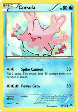 Corsola Pokemon Card - 29/122 - Common BREAKPoint - Image 1