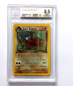 2000 Pokemon Team Rocket's 1st Edition Rare Holo Card Dark Dugtrio BGS 8.5 NM MT - Image 1