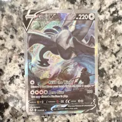 Lugia V Ultra Rare Full Art Holo 186/195 Pokemon Sword & Shield Silver Tempest - Image 3