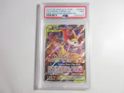 PSA 9 Charizard & Braixen GX Full Art Premium Collection Promo SM230 Pokemon Car - Image 1