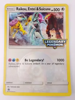 Raikou, Entei And Suicune Pokemon Jumbo Promo Card Legendary Stamp 2018 Oversize - Image 1