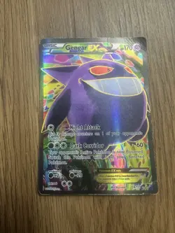DAMAGED Gengar EX 114/119 XY Phantom Forces Full Art Ultra Rare Foil Pokemon TCG - Image 1