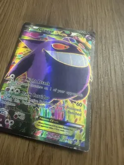 DAMAGED Gengar EX 114/119 XY Phantom Forces Full Art Ultra Rare Foil Pokemon TCG - Image 3