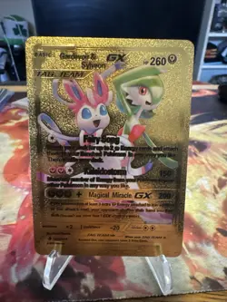 Pokemon Gardevoir & Sylveon GX 130/234 Gold Foil Fan Art - Image 1