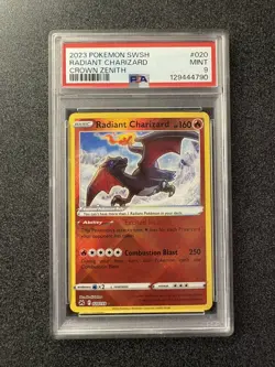 3529 Radiant Charizard 2023 Pokemon Sword & Shield Crown Zenith #020 PSA 9 - Image 1