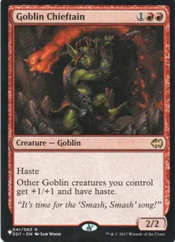 MTG: The List Reprints: Goblin Chieftain: Lightly Played Condition - Image 1