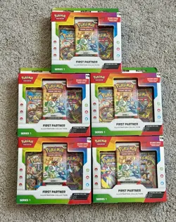 Pokemon TCG First Partner Illustration Collection Series 5 Promo Box - Sealed - Image 1