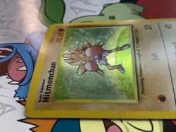 Pokemon Hitmonchan 7/102 WotC Base Set Unlimited Holo Rare - MP - Image 3