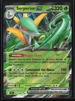 Pokemon Serperior ex 003/086 Black Bolt Double Rare Holo NM - Image 1