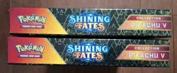 Lot Of 2 Pokemon TCG Shining Fates Collection Pikachu V New Factory Sealed Boxes - Image 3