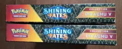 Lot Of 2 Pokemon TCG Shining Fates Collection Pikachu V New Factory Sealed Boxes - Image 5