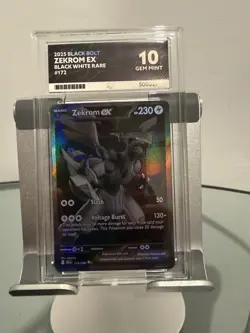 Pokemon TCG - Zekrom EX 172/086 - Black Bolt - Ace 10 GEM MINT - Image 1