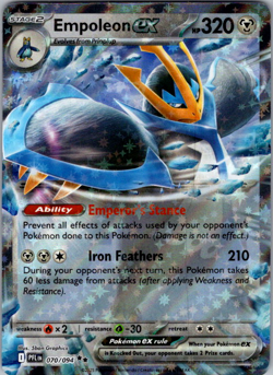 Pokemon TCG Empoleon ex 070/094 Double Rare Holo Phantasmal Flames NM - Image 1