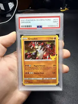 Groudon 2021 Pokemon Celebrations #17 PSA 9 017/025 Holo - Image 1