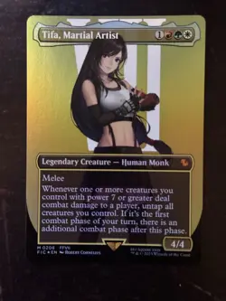 MTG Final Fantasy English Tifa, Martial Artist Borderless 0206 Foil - Image 1