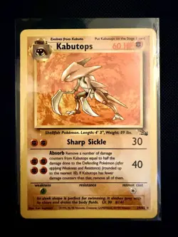 Pokemon Kabutops 24/62 Fossil Set 1999 Rare Non-Holo LP Vintage WOTC - Image 1