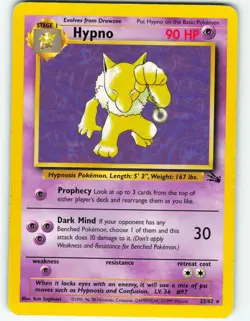 Hypno - 23/62 Fossil Set - Pokemon TCG - 1999 - Image 1