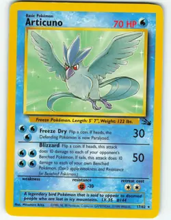 Articuno - 17/62 Fossil Set - Pokemon TCG - 1999 - Image 1