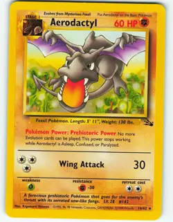 Aerodactyl - 16/62 Fossil Set - Pokemon TCG - 1999 - Image 1