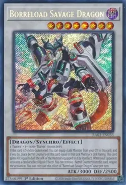 Borreload Savage Dragon RA01-EN033 Secret Rare 1st Edition NM Yugioh DNA GAMES - Image 1