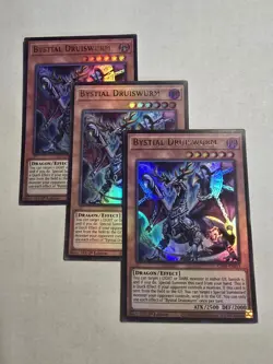 3x Bystial Druiswurm 1st Edition Ultra Rare CH01-EN013 Yu-Gi-Oh! - Image 1