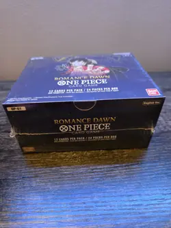 One Piece TCG English OP01 Romance Dawn White Bottom Sealed Booster Box - Image 3