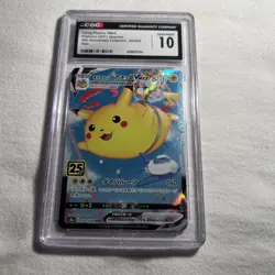 2021 POKEMON JPN 25TH ANV COLL HOLO #024 FLYING PIKACHU VMAX CGC 10 GEM MINT - Image 1