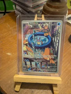 Pokemon Squirtle Illustration Rare Full Art Holo 60 HP Card 148/142 SV07 English - Image 1
