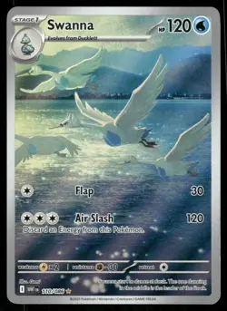 Pokemon Cards Swanna 110/086 White Flare Illustration Rare NM - Image 1