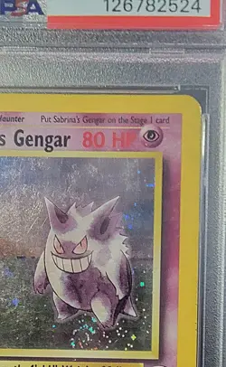 SABRINA'S GENGAR 2000 Pokemon Gym Heroes Holo with Swirl #14 - PSA 4 -524 - Image 3