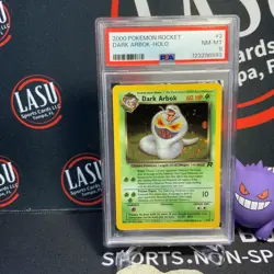 Pokemon 2000 Team Rocket Dark Arbok Holo PSA 8 #2 - Image 1
