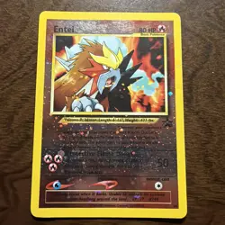 2001 POKEMON GAME MOVIE 34 ENTEI-REVERSE FOIL POKEMON 3 MOVIE PROMO HAS A CREASE - Image 2