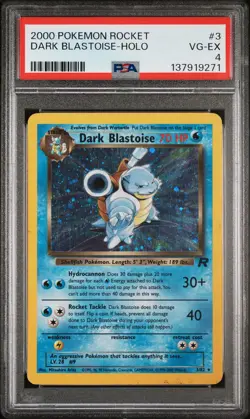 2000 POKEMON ROCKET #3 DARK BLASTOISE-HOLO PSA 4 - Image 1