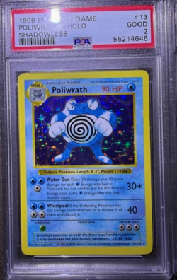 Pokemon PSA 3 + 2 Poliwrath Base Set Shadowless #13 - Image 2