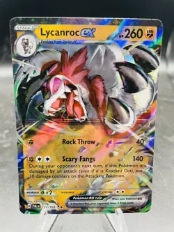 Pokemon Lycanroc ex 117/193 Paldea Evolved Double Rare Holo NM - Image 1