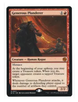 MTG - Generous Plunderer - Normal - OTJ: The Big Score - Near Mint - Image 1