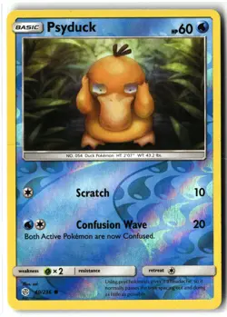 Psyduck ⭐ 40/236 Reverse Holo Common Cosmic Eclipse 2019 Pokemon NM - Image 1