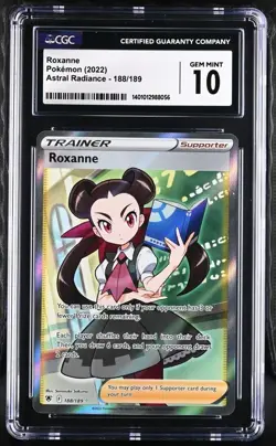 1x CGC GEMT MINT 10 English Pokemon 2022 Astral Radiance - 188/189 Roxanne - Image 1