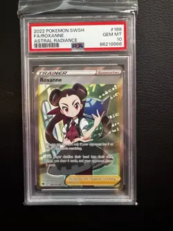 Pokemon TCG Roxanne Full Art Ultra Rare Holo Astral Radiance 188/189 PSA 10 - Image 1