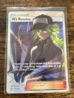 2019 Pokemon Cosmic Eclipse N's Resolve (Full Art) Trainer 232/236 - NM - Image 1