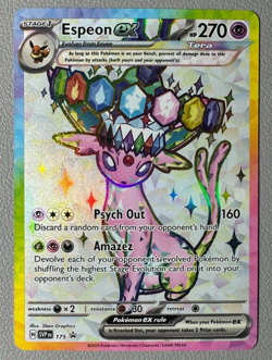 Pokemon Prismatic Evolutions Espeon ex 175 SVP175 Figure Collection Prom - Image 1