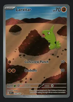 Larvitar 203/197 SV03: Obsidian Flames Illustration Rare Pokemon TCG - Image 1