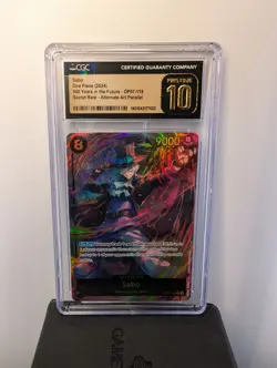 ONE PIECE 500 YEARS IN THE FUTURE SABO SEC ALT ART #OP07-118 CGC 10 PRISTINE - Image 1