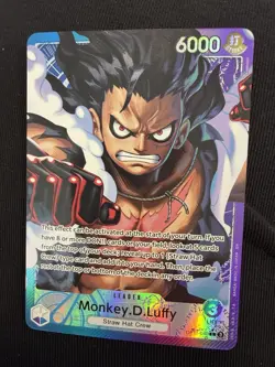 One Piece Monkey D Luffy OP11-040 A Fist of Divine Speed Alt Art Leader English - Image 1