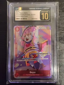 CGC Pristine 10 Bepo P-019 EN One Piece 2024 Championship Celebration (POP 7) - Image 1