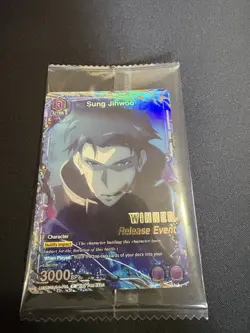 Union Arena Solo Leveling Sung Jinwoo Winner Release Event Sealed Pack Foil - Image 1