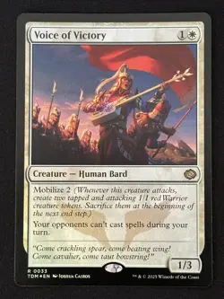 1x MTG Voice of Victory (Foil) - Tarkir: Dragonstorm (TDM) #33 - Magic - Image 1